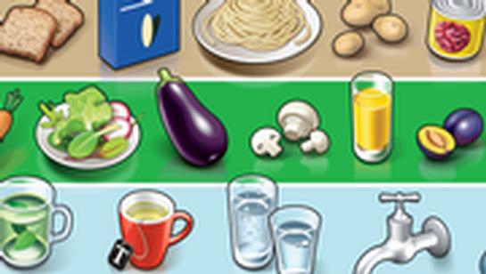 Spiel der Lebensmittelpyramide